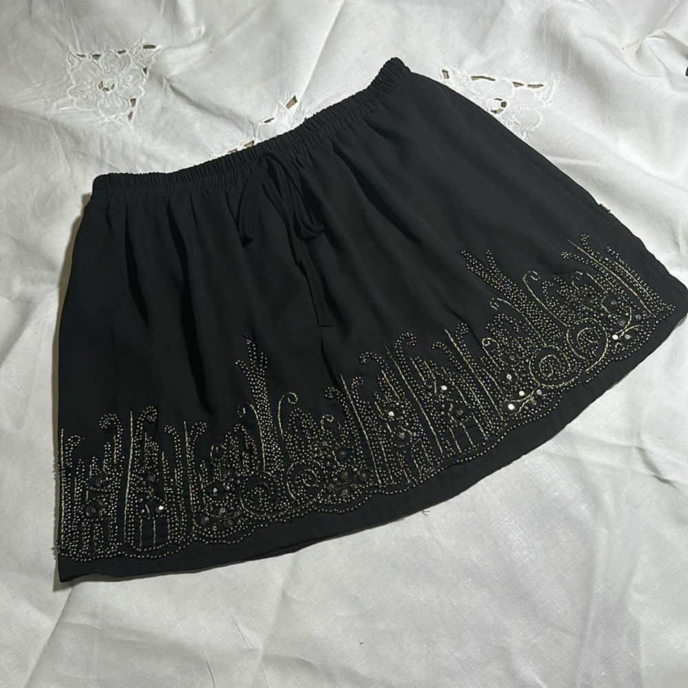 Beaded mini skirt